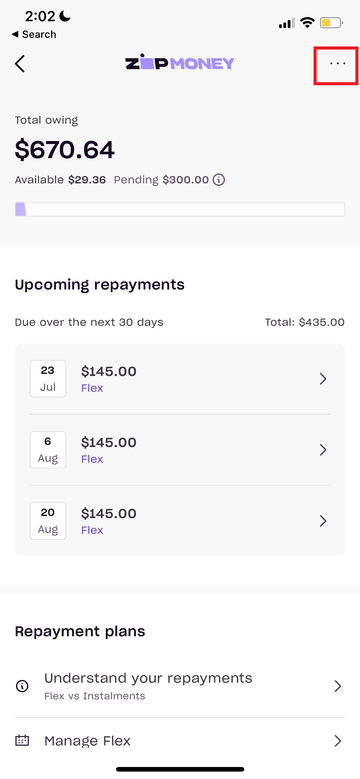 Where can I locate my Zip statement Help Centre